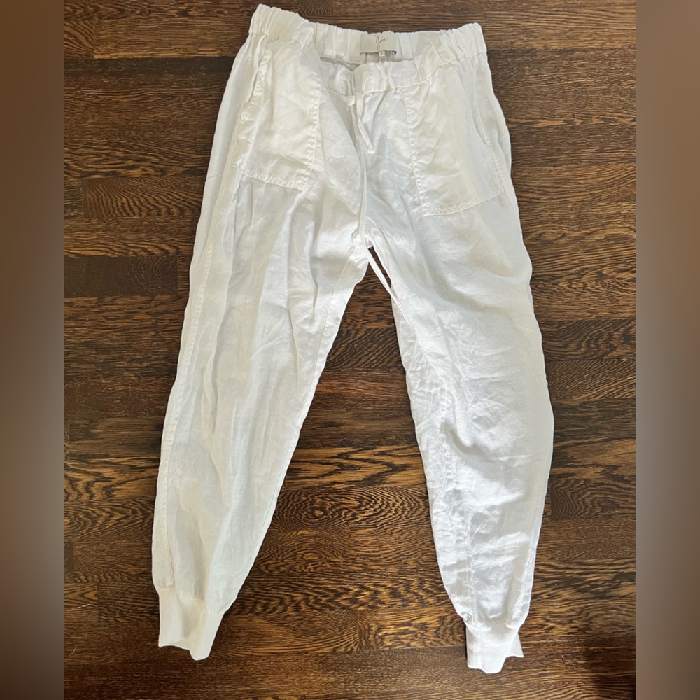 Joie Linen Joggers in white size S